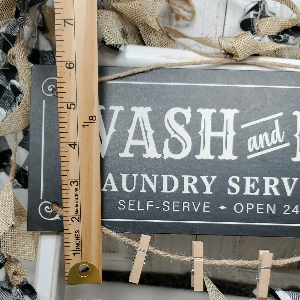 NWT Wash & Dry Laundry Service Co. Wall Decor Sign